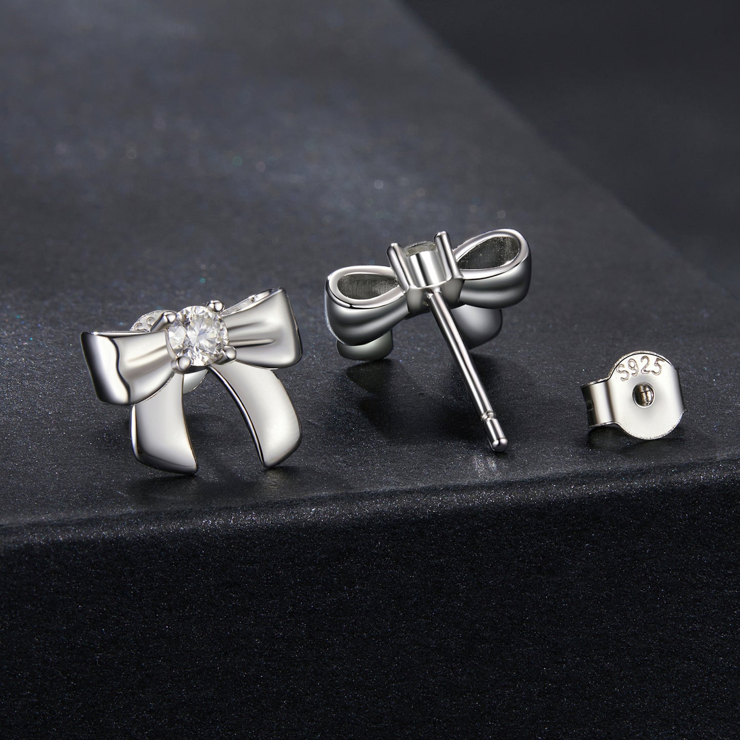 Bow Tie Moissanite Studs