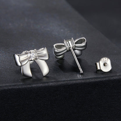 Bow Tie Moissanite Studs