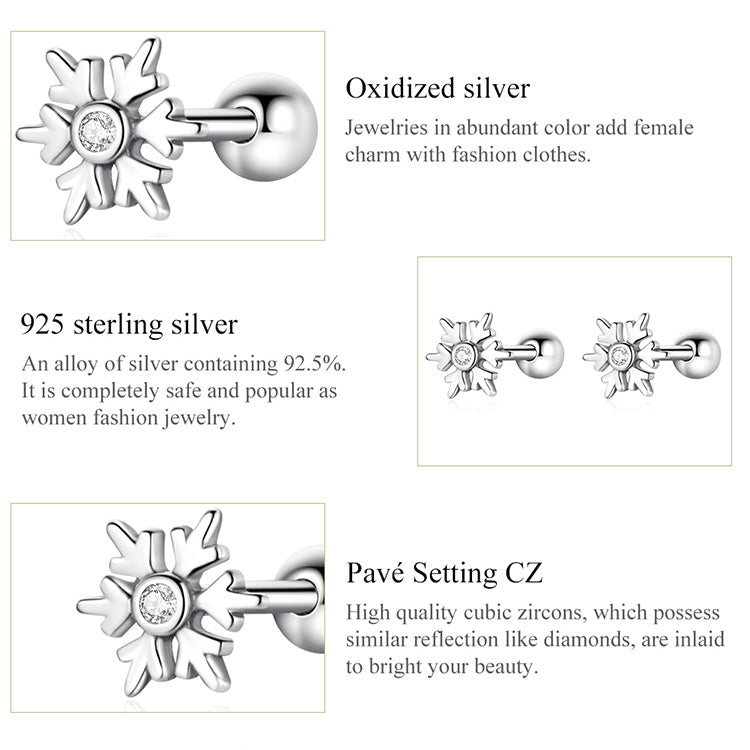 Snowflake Hoop Earrings