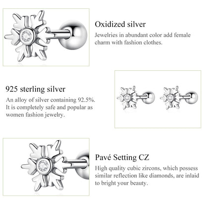 Snowflake Hoop Earrings