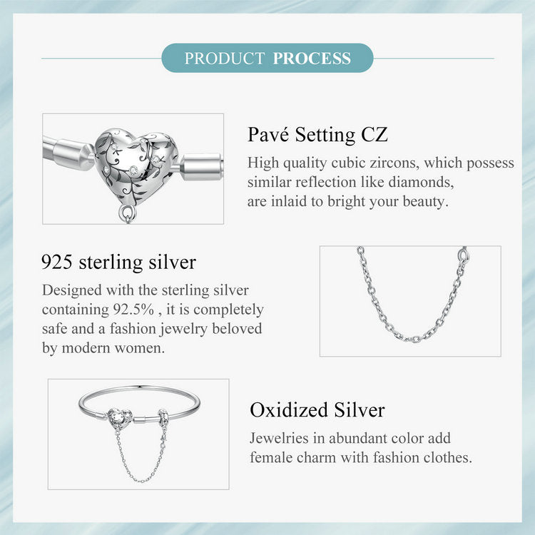 Vintage Heart Pattern Bangle