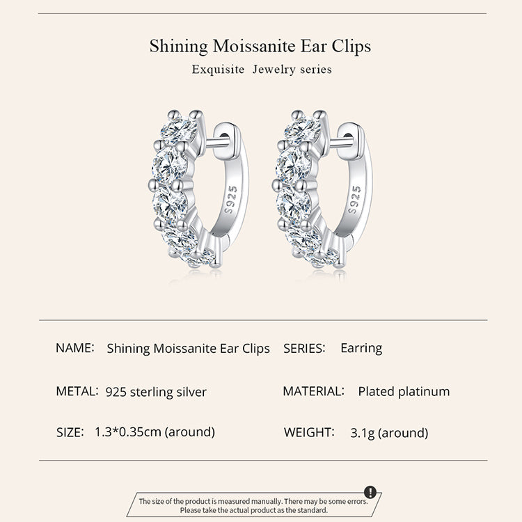 Sparkling Moissanite Ear Climbers