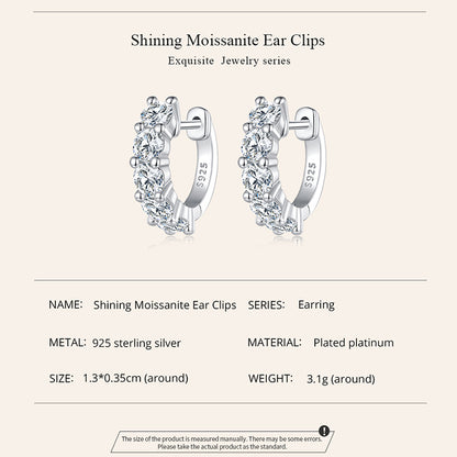 Sparkling Moissanite Ear Climbers