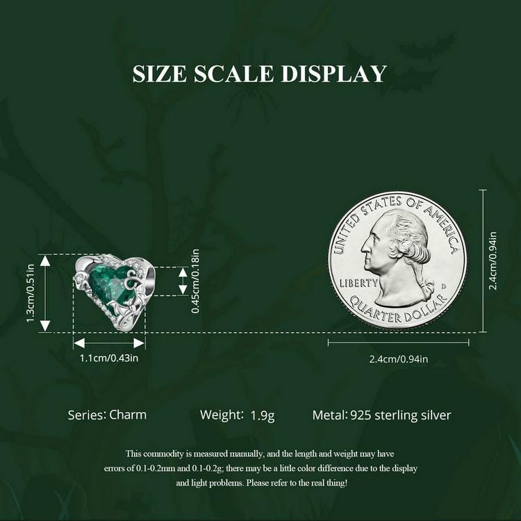 Heart of Skull Charm