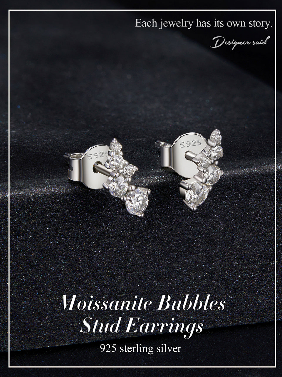 Bubble Moissanite Studs
