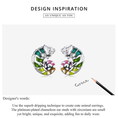 Chameleon Stud Earrings