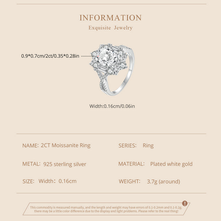 2 Carat Moissanite Ring