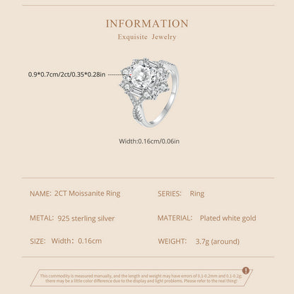 2 Carat Moissanite Ring