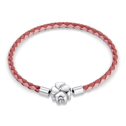 Gradient Clover Leather Basic Bracelet