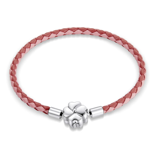 Gradient Clover Leather Basic Bracelet
