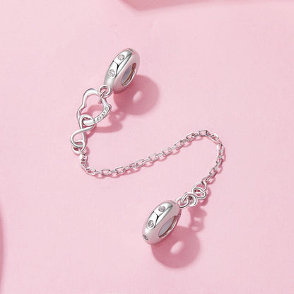 Infinite Love Silicone Safety Chain Charm