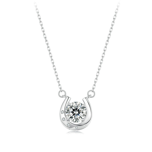 Horseshoe Moissanite Necklace