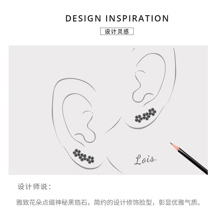Alluring Floral Hoop Earrings