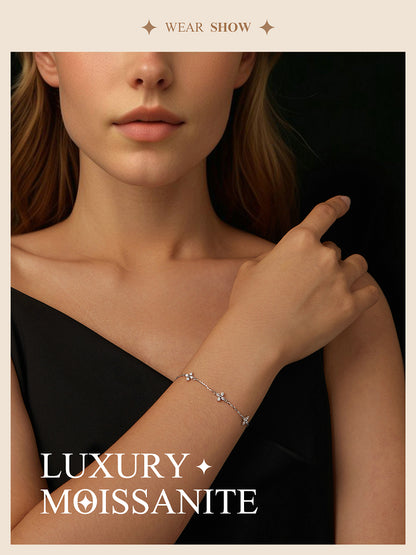 Clover Moissanite Bracelet