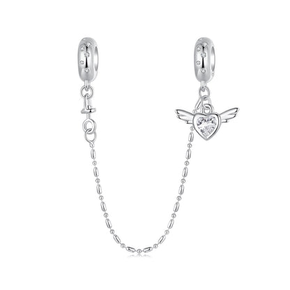 Heart Wing Safety Chain Charm