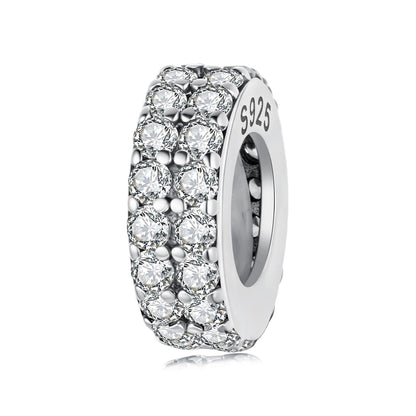 Double-Layer Sparkling Silicone Spacer Beads Charm