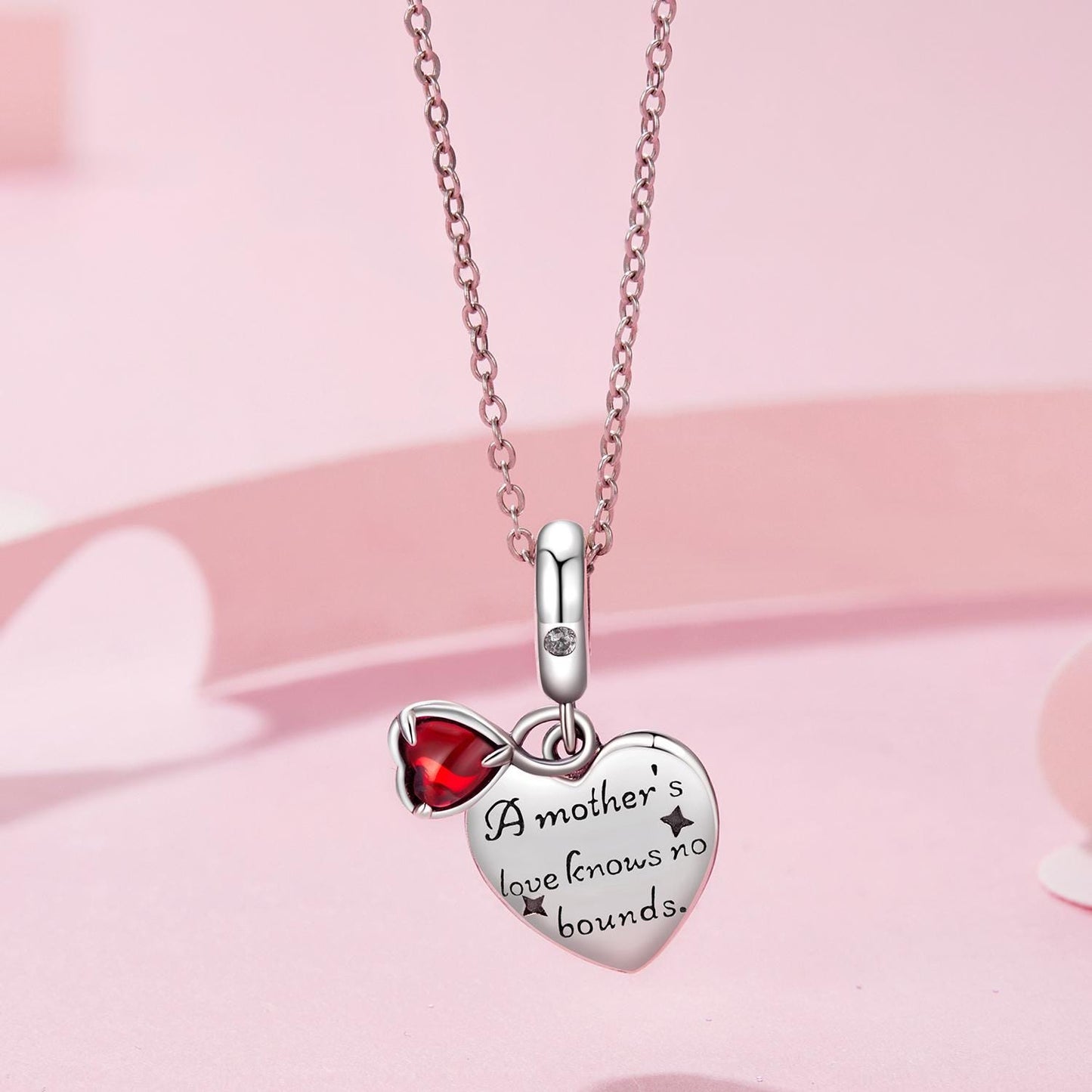 Mother's Day Heart Pendant Charm