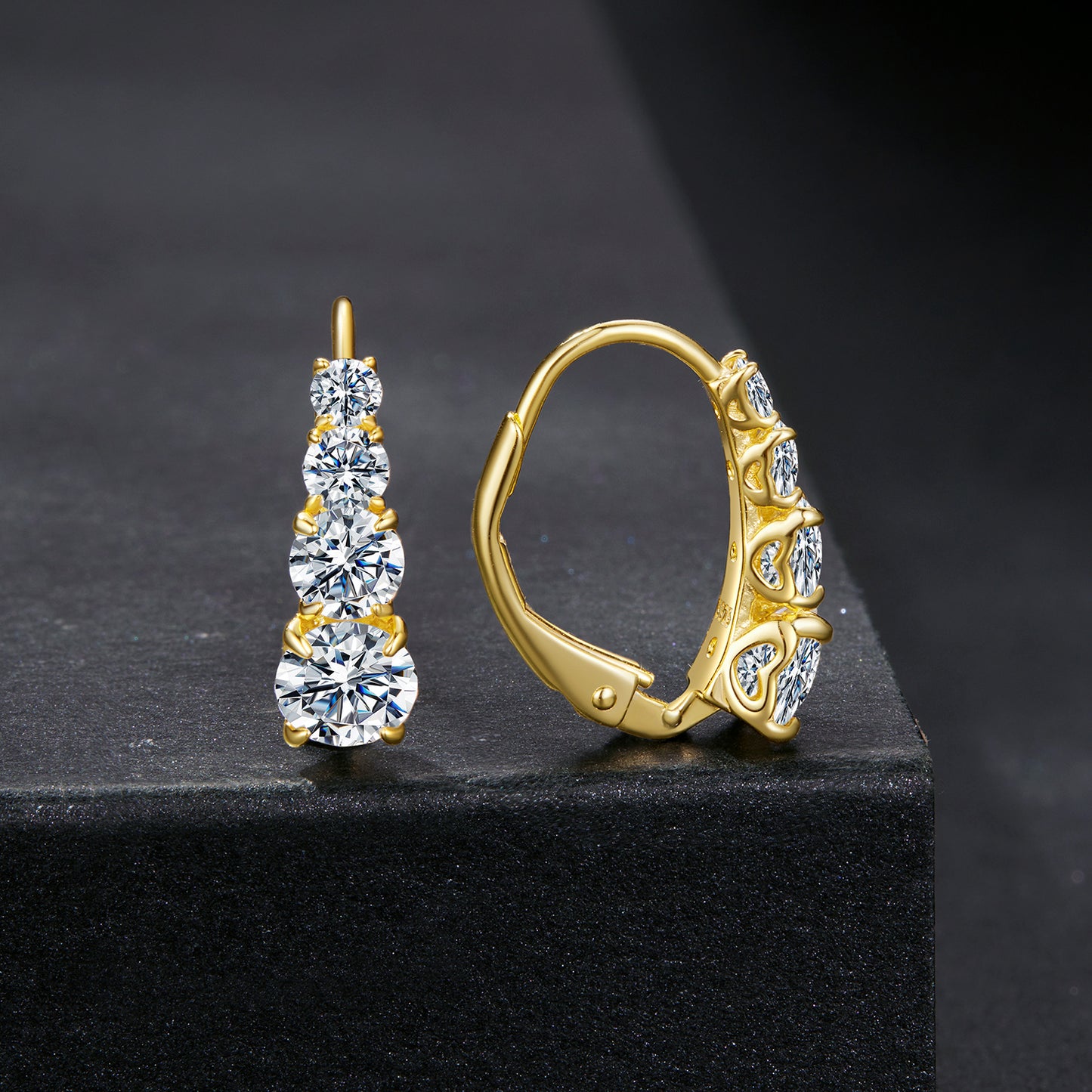 Moissanite Spring Ear Climbers