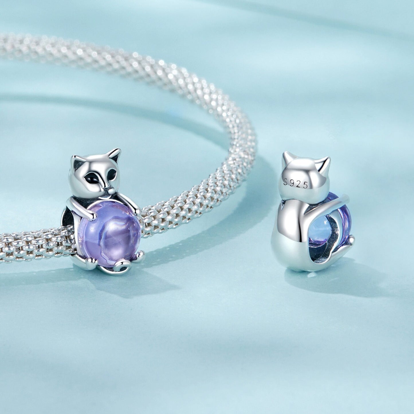 Cat Lucky Stone Charm