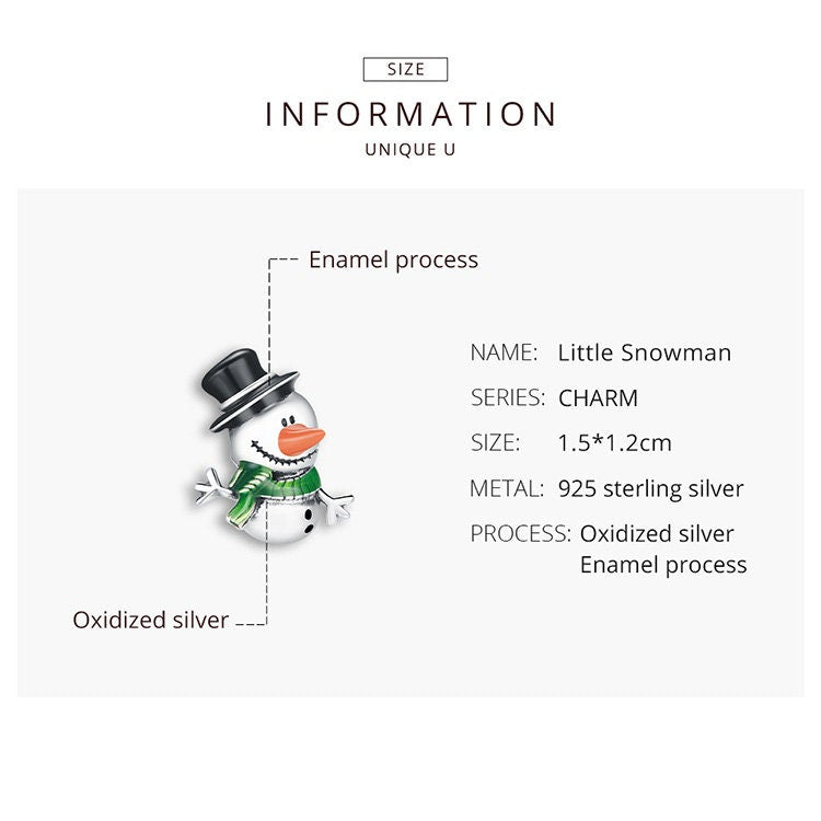 Christmas Theme Snowman Charm