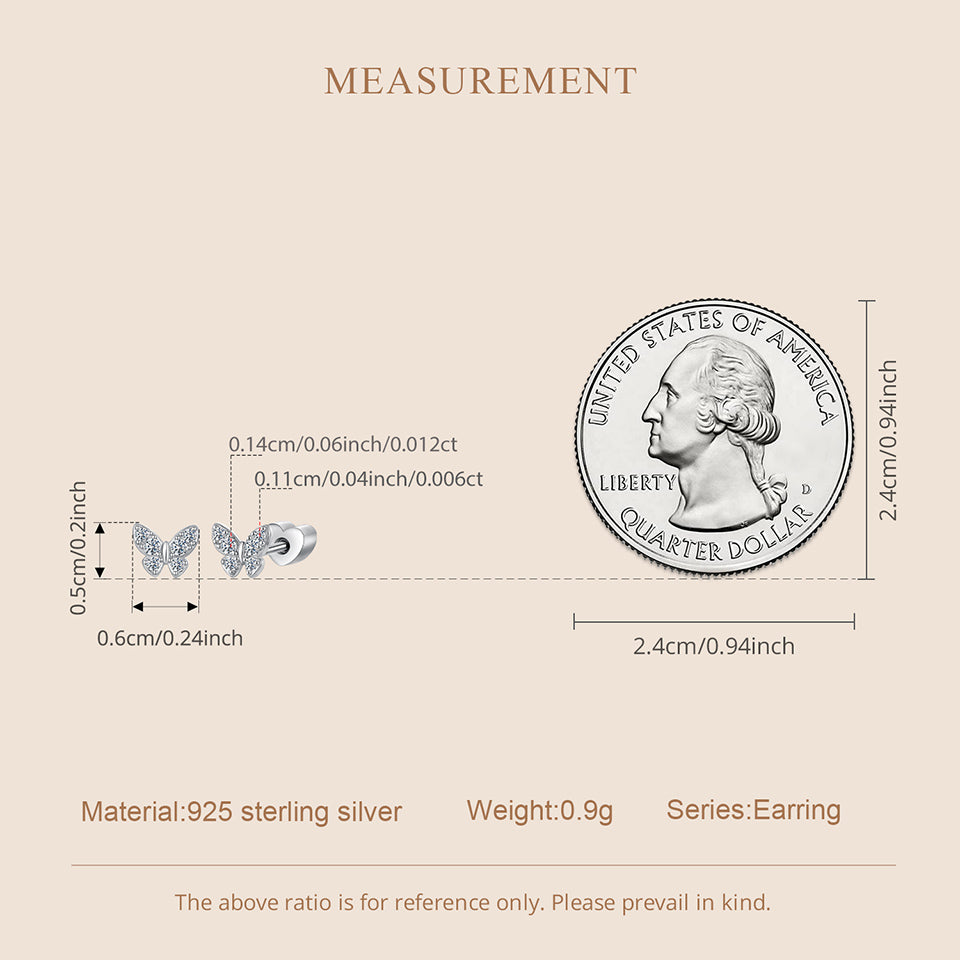 Butterfly Moissanite Studs