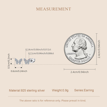 Butterfly Moissanite Studs