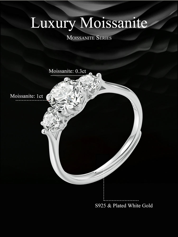 Romantic 1 Carat Moissanite Ring