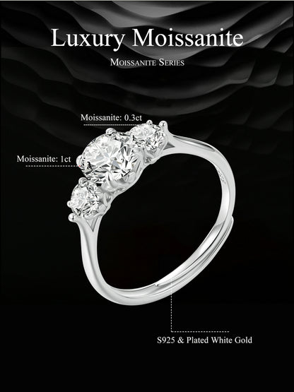 Romantic 1 Carat Moissanite Ring