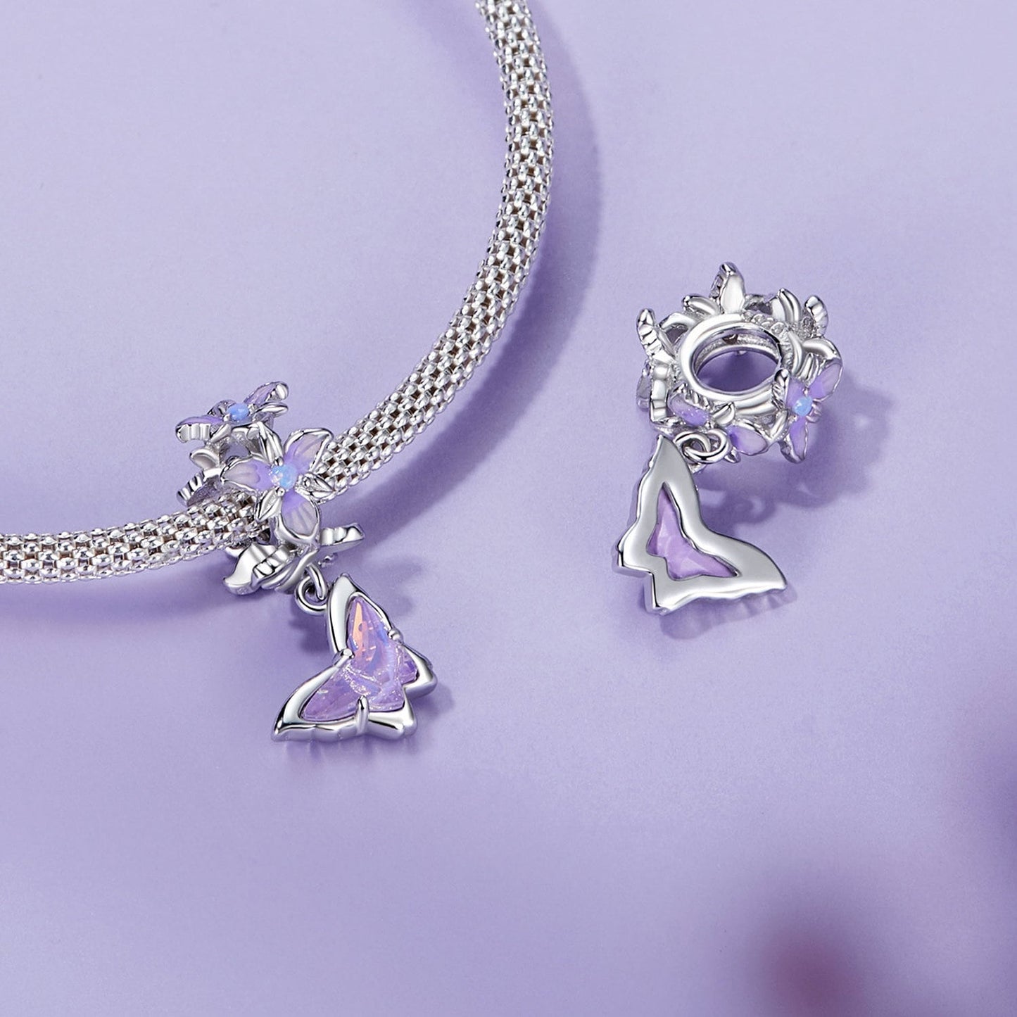 Butterfly Iris Pendant Charm