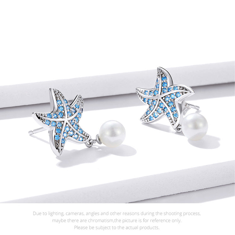 Treasure Starfish Hoop Earrings
