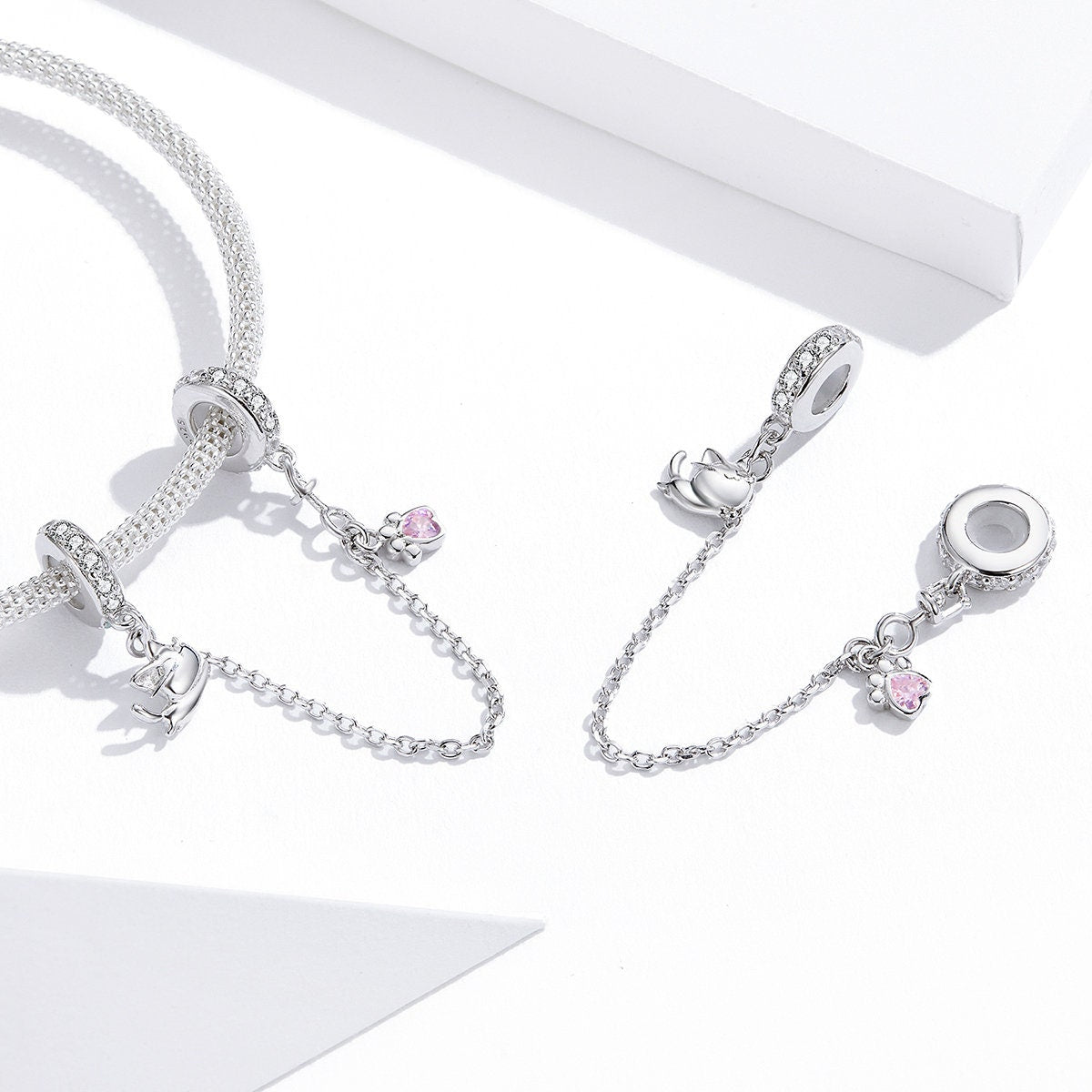 Cat and Claw Safety Chain Charm