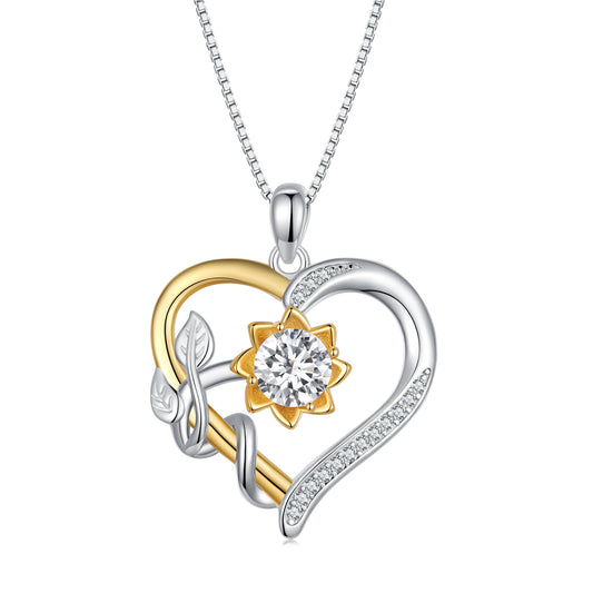 Heart-Shaped Moissanite Necklace