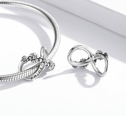 Infinity Flowers Charm