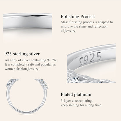 Patterned Moissanite Ring