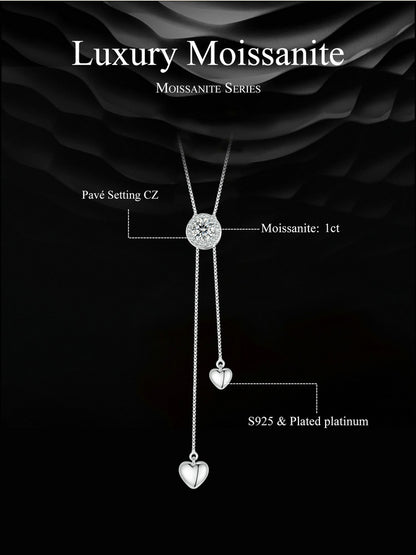 Sparkling Tassel Moissanite Necklace