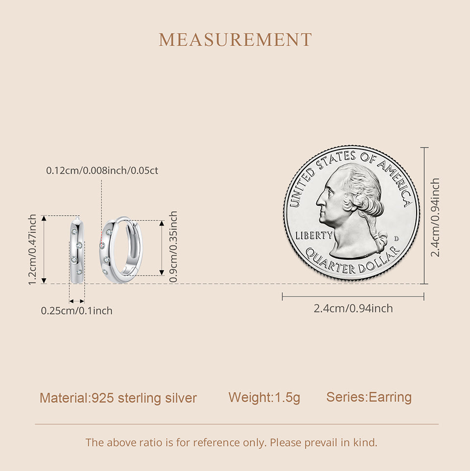 Bubble Design Moissanite Ear Climbers