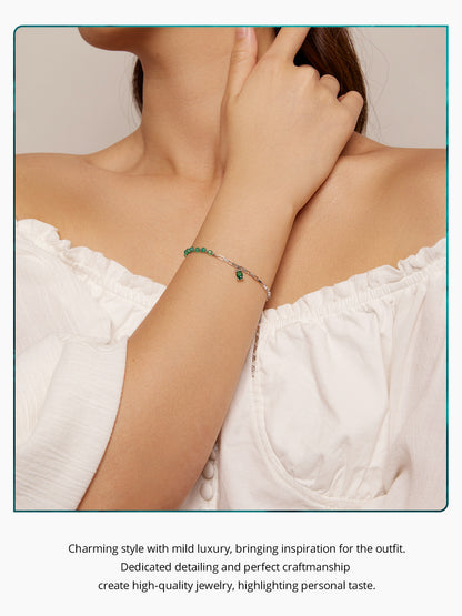 Crystal Glass Bead Bracelet