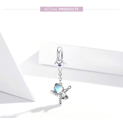 Spaceship Astronaut Charm