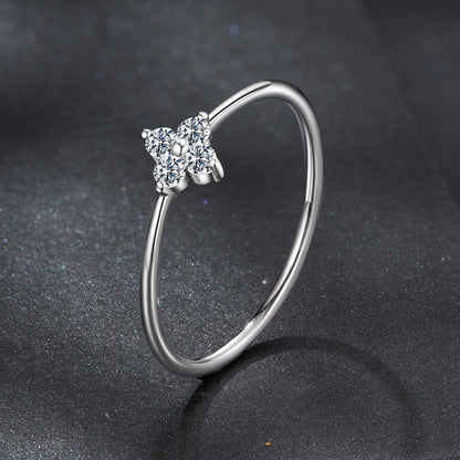 Lucky Clover Moissanite Ring