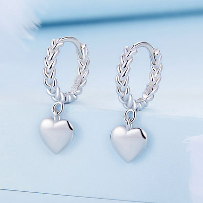 Twisted Heart Clip-On Earrings