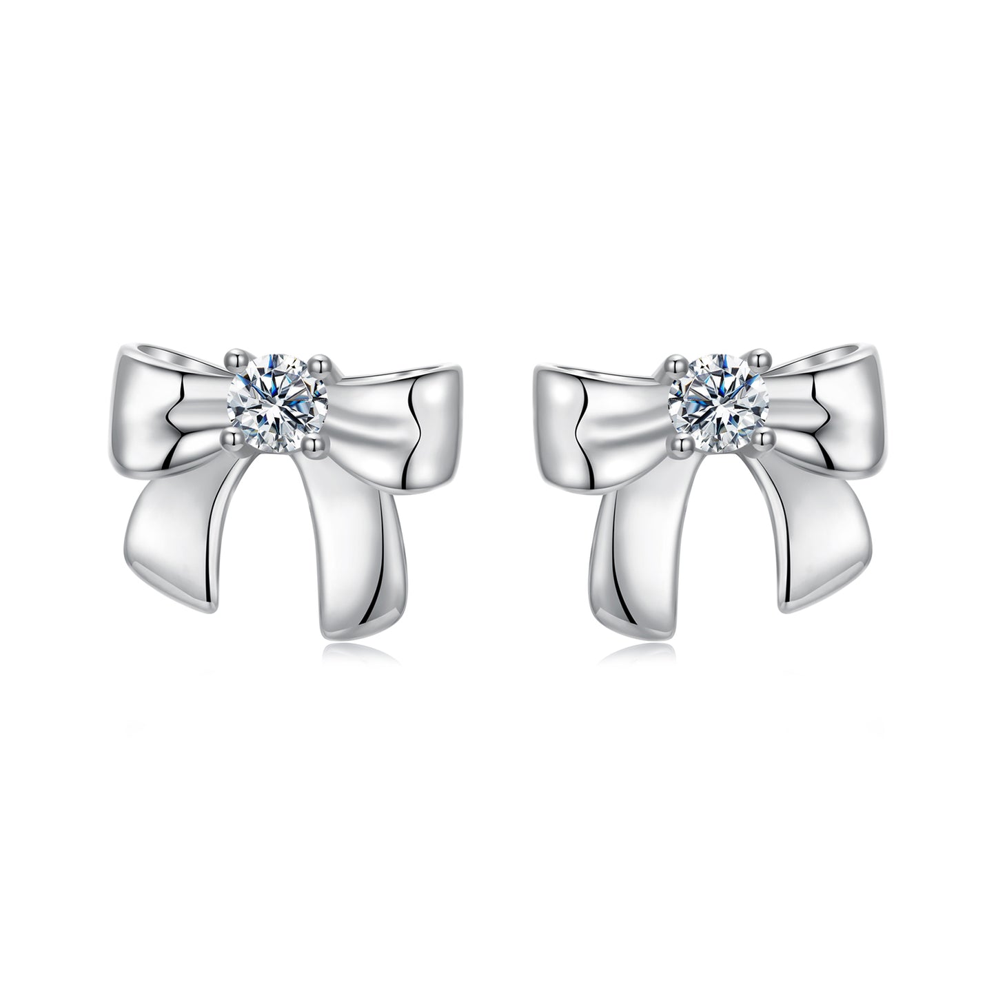 Bow Tie Moissanite Studs