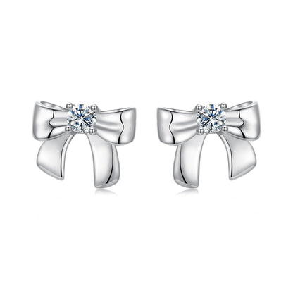 Bow Tie Moissanite Studs