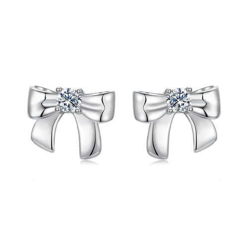Bow Tie Moissanite Studs