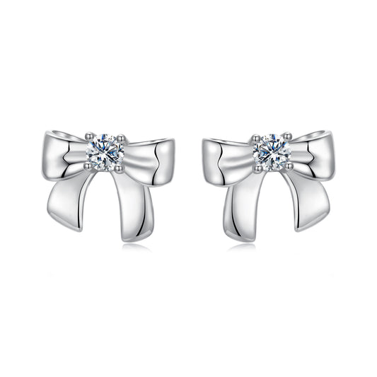 Bow Tie Moissanite Studs