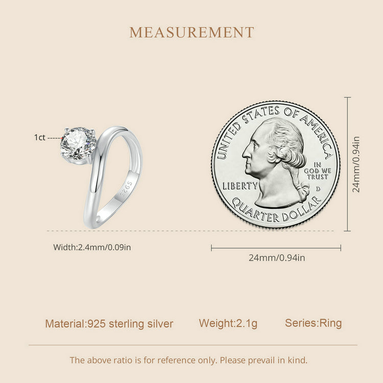 Minimalist 1 Carat Moissanite Ring