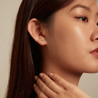 Heart Wing Stud Earrings
