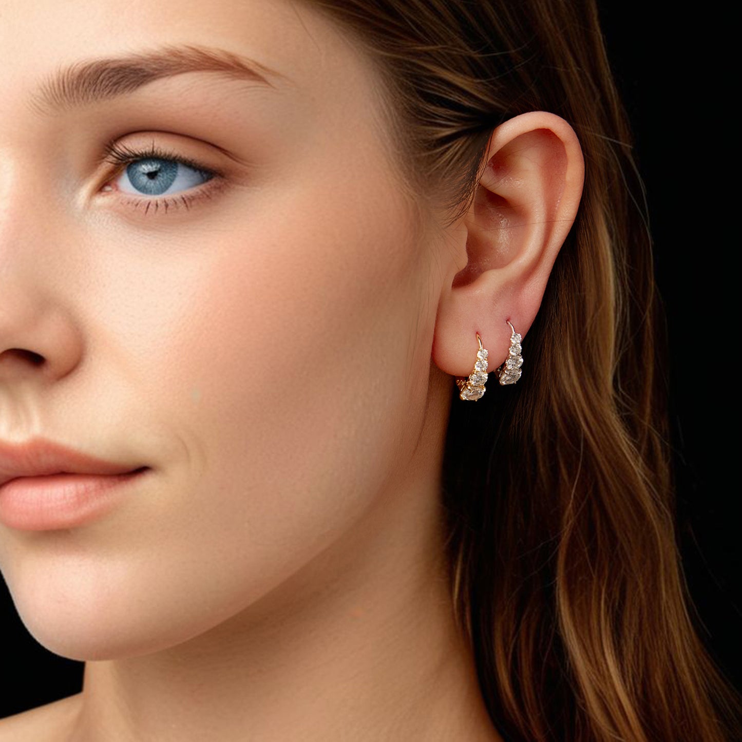 Moissanite Spring Ear Climbers