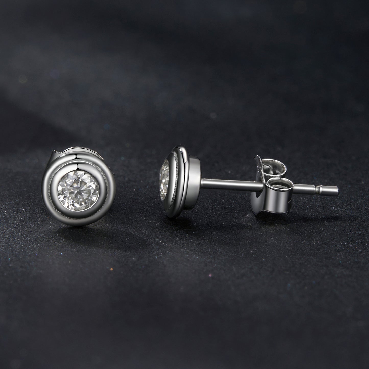 Bubble Design Moissanite Studs