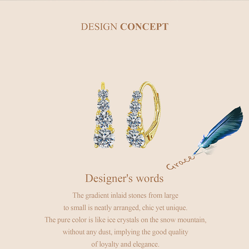 Moissanite Spring Ear Climbers