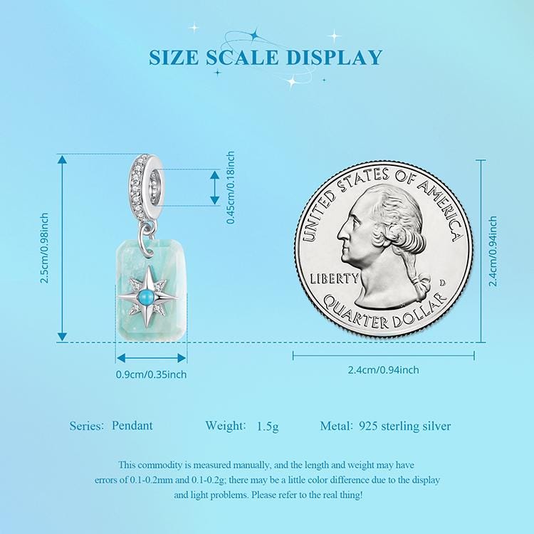 Starry Amazonite Pendant Charm